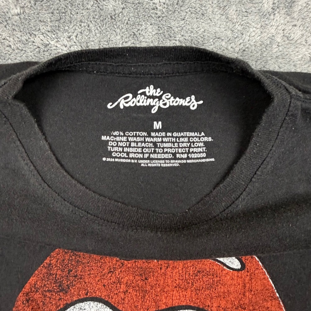 Rolling Stones Tour of America 78 Graphic Tee Black Boxy Cropped Shirt Medium - Picture 3 of 7